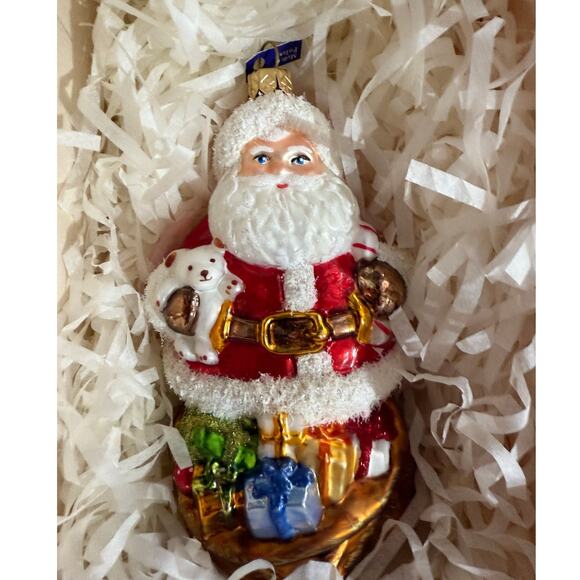 Glassware by Art Other - NIB Glassware Art Study Santa Claus Christmas Ornament Hand Made in Poland